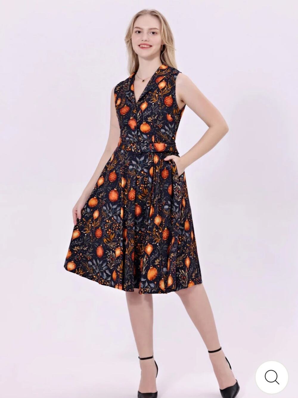 Miss Lulo “Jani” Christmas Ornaments Dress - Vintage Inspired